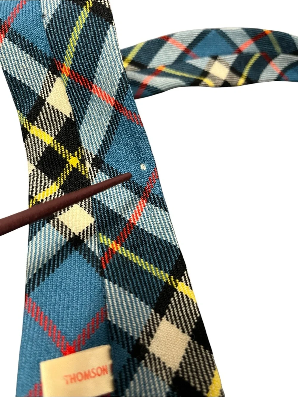 Vintage Lochcarron Scotland Wool Tartan Plaid Skinny Tie Wool Made in Scotland
